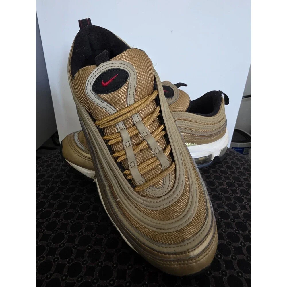 Nice NIKE Air Max 97 OG Golden Bullet (2023) DM0028-700 GOLD Sz 7.5 VGUC